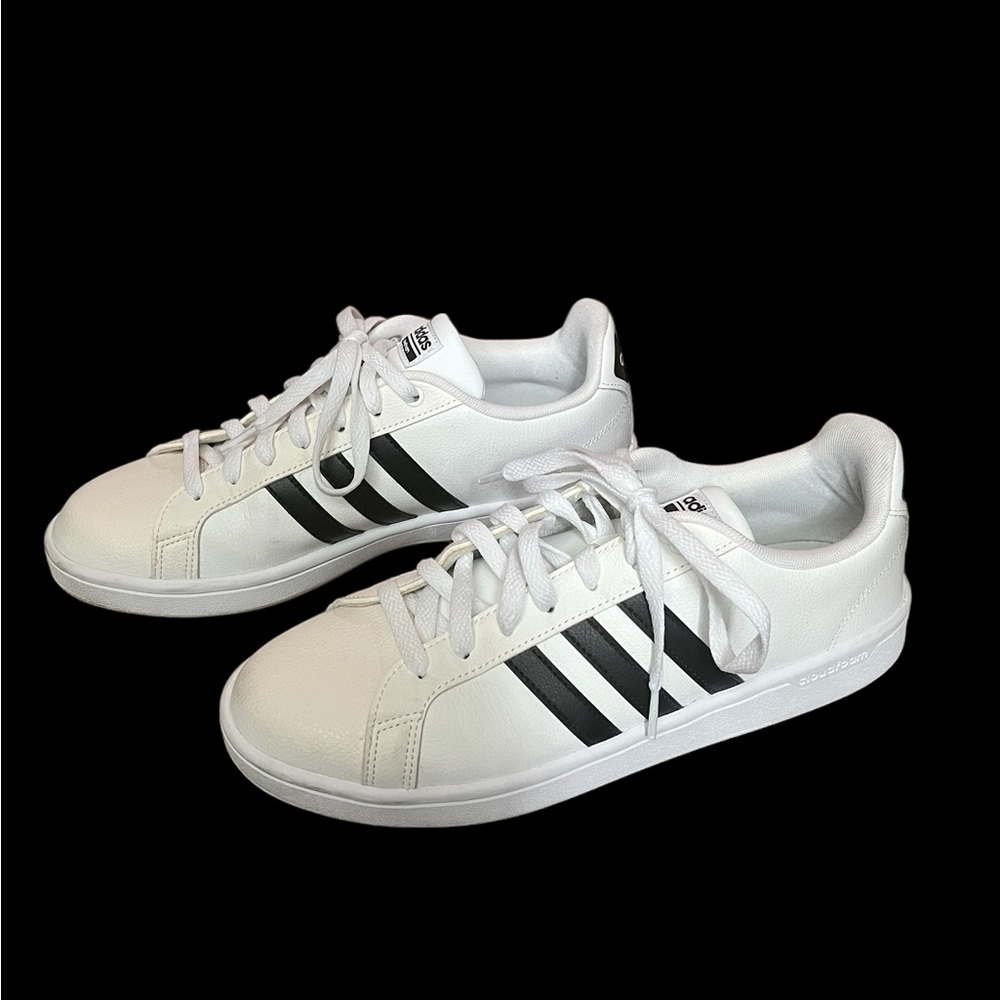 Adidas Womens Cloudfoam Advantage Sneakers, Size 11 - Picture 3 of 7